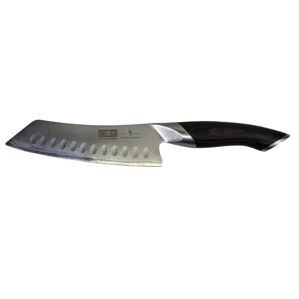 HOSHANHO Santoku Knife Unisex 7in Silver Excellent Loong Series Pakkawood Handle
